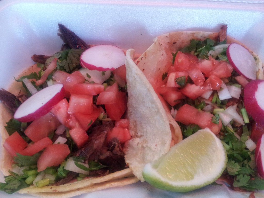 tacos from taqueria el paisa