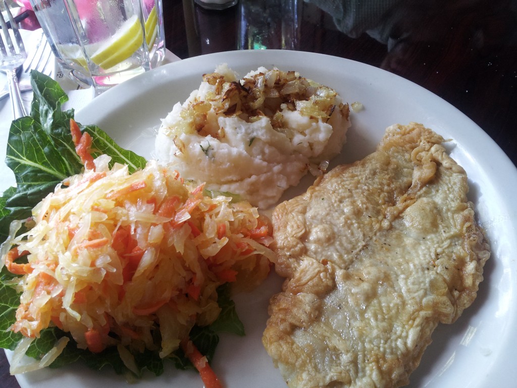 Fried fish dinner at Johnny's Cafe